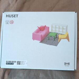 IKEA HUSET Dollhouse Furniture Set - Pink, Green, Yellow, White Sold Out